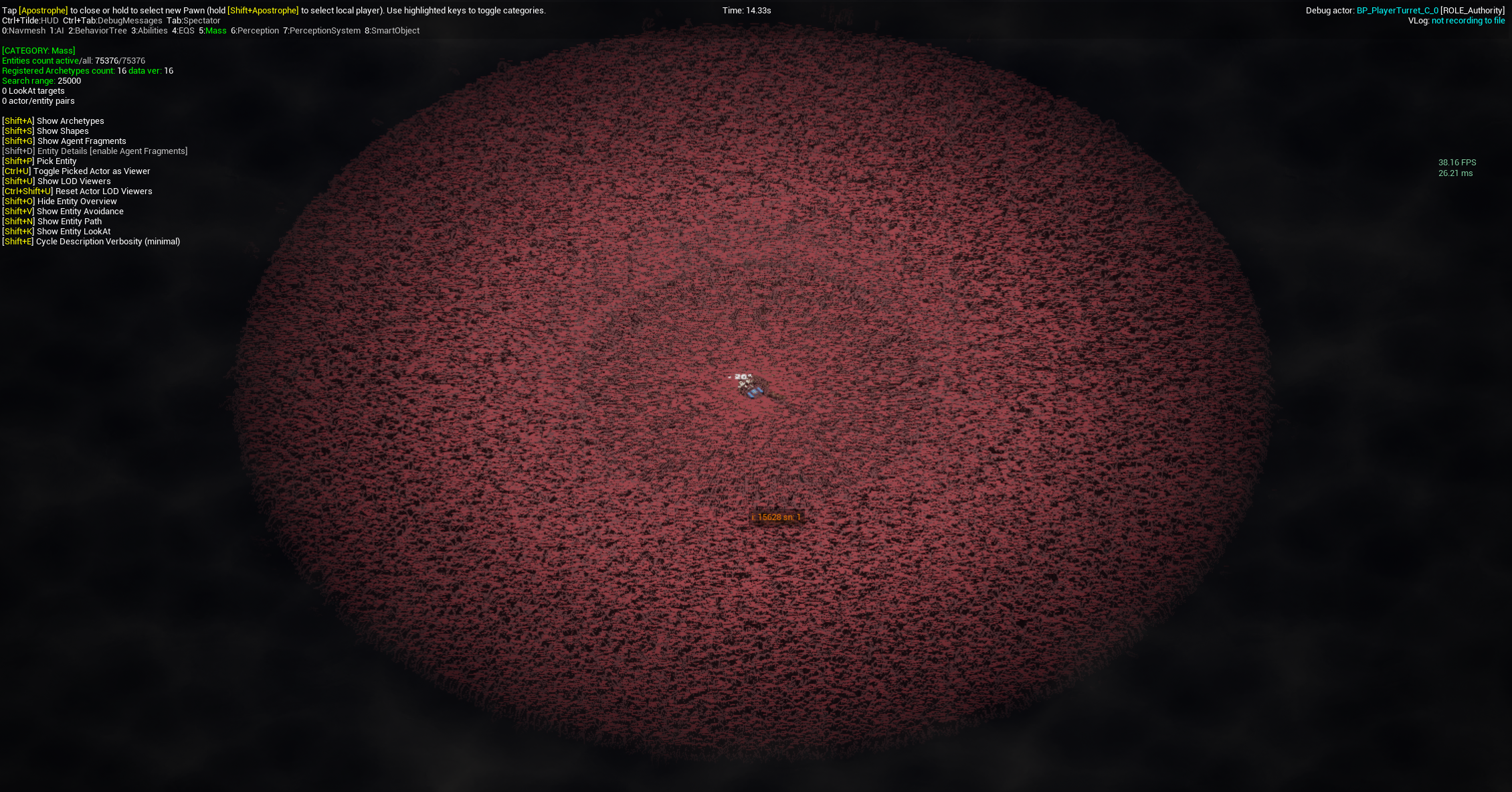 Stress test - 75k entities at 38 FPS